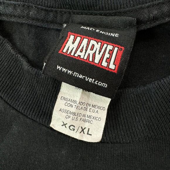 VINTAGE Marvel Comics Mad Engine Annihilation Y2K T-shirt XL Black Nova RARE - Picture 3 of 5